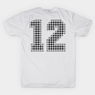 Plaid Number - 12 - Dark T-Shirt